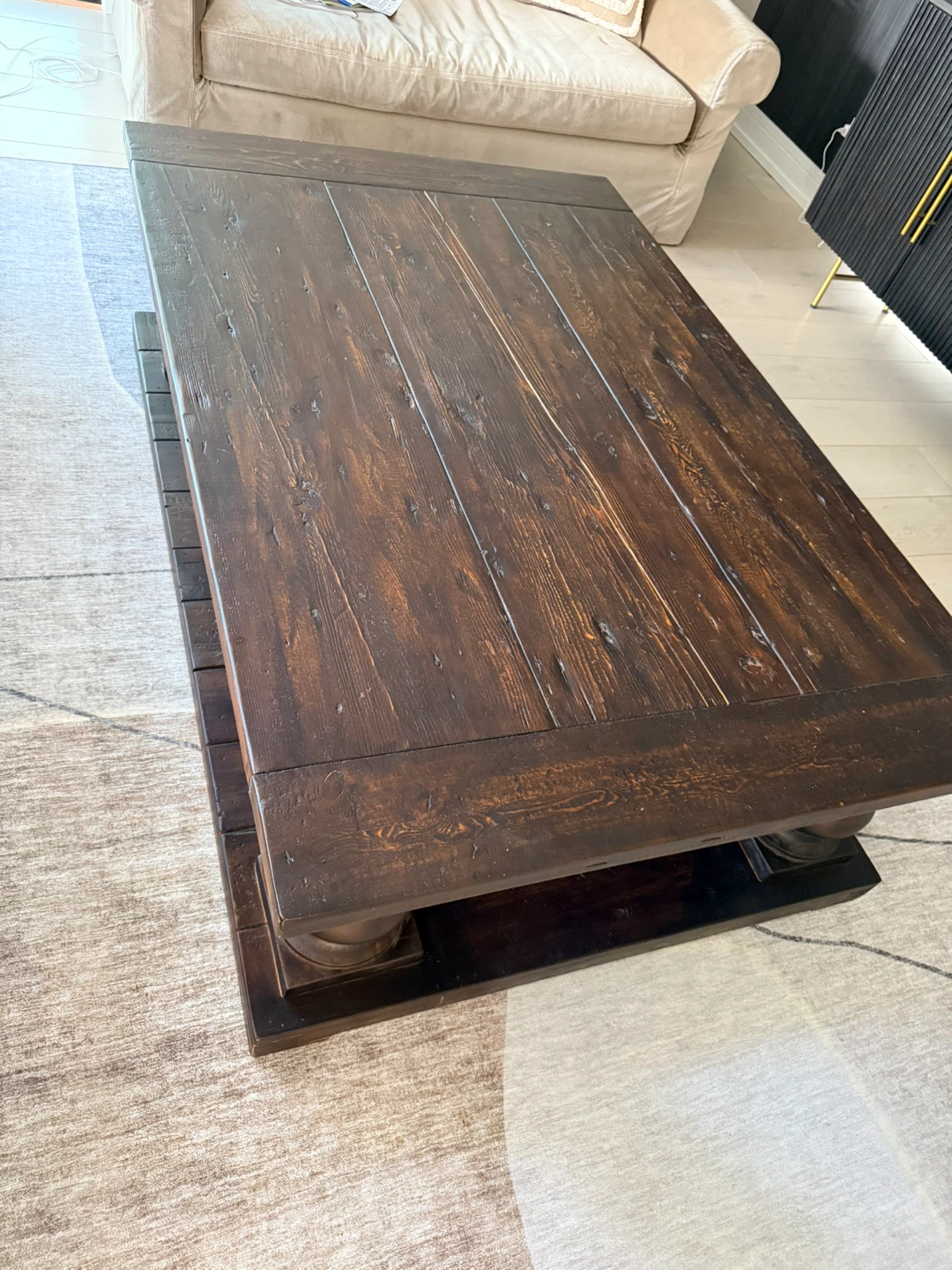 Restoration  hardware BALUSTRADE SALVAGED WOOD COFFEE TABLE