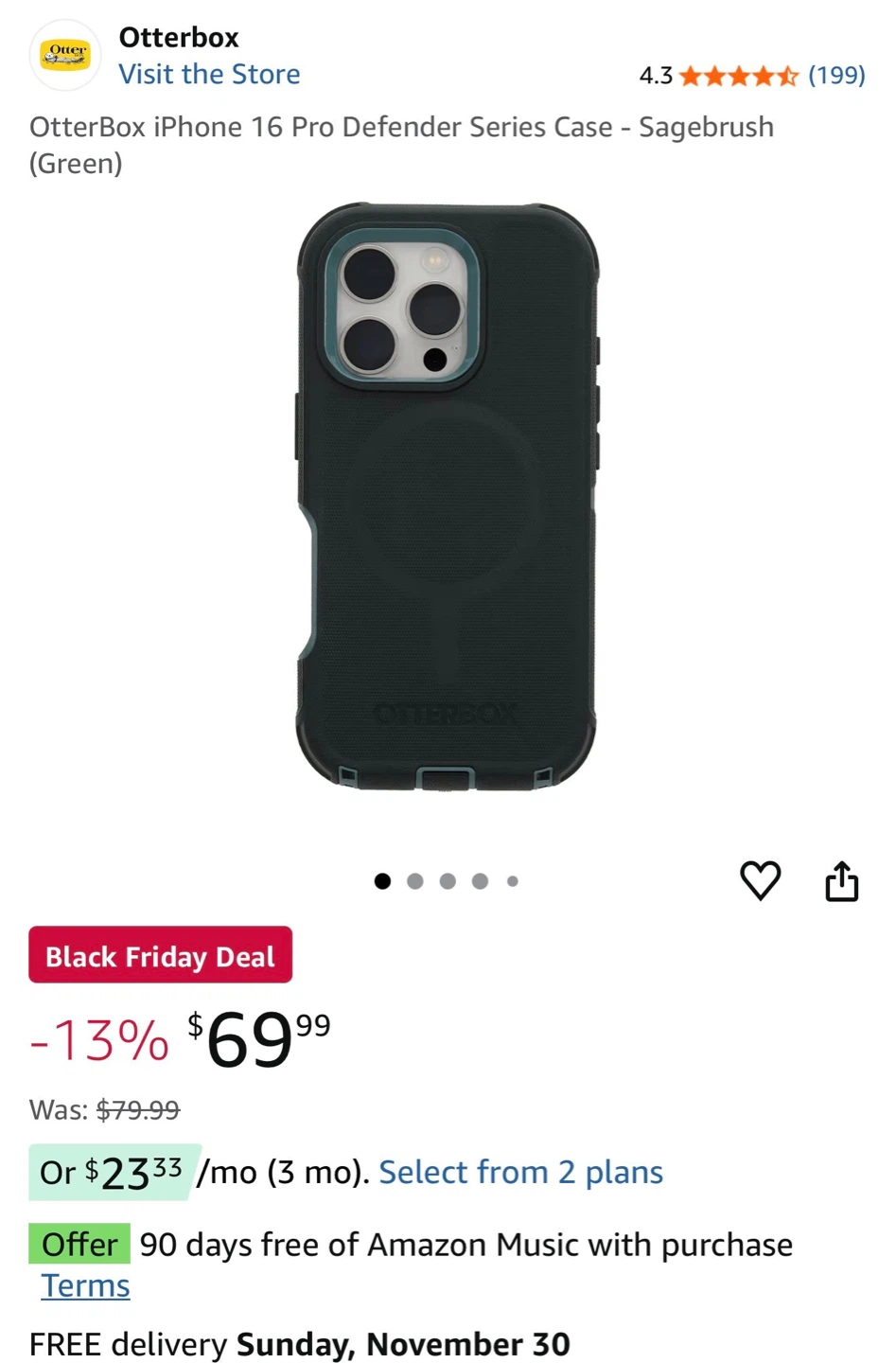 OtterBox Defender Series Case for iPhone 16 Pro - Sagebrush - photo 3