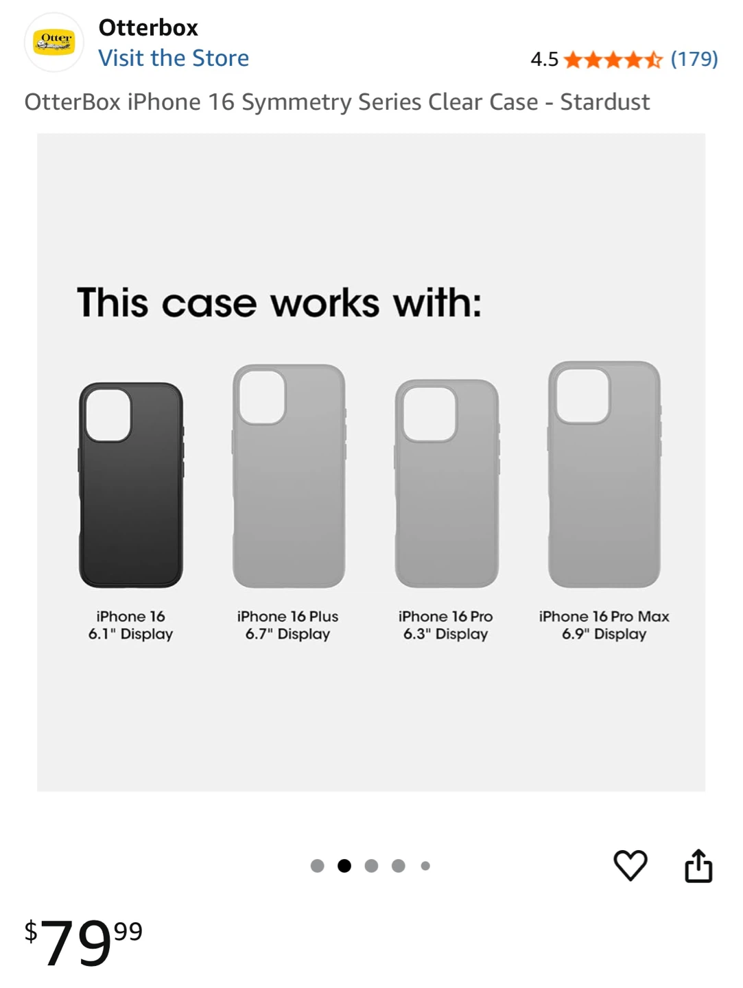 OtterBox Symmetry Series Clear Case for iPhone 16 - Stardust - photo 5