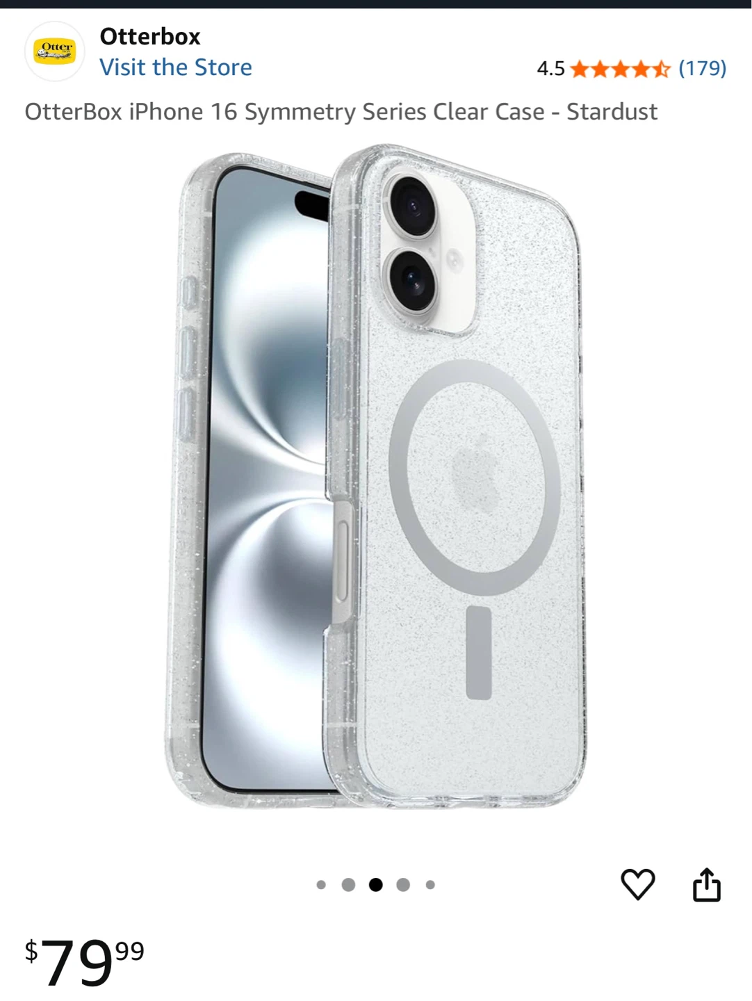 OtterBox Symmetry Series Clear Case for iPhone 16 - Stardust - photo 4