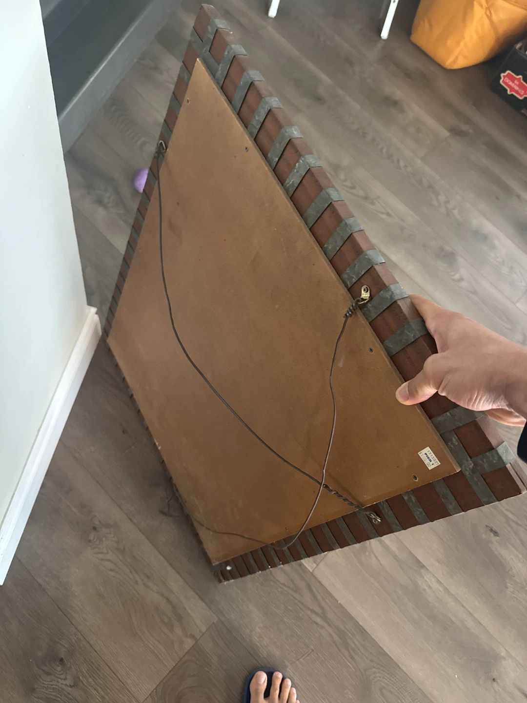 Decorative Wall Mirror with Wood and Metal Frame - photo 5