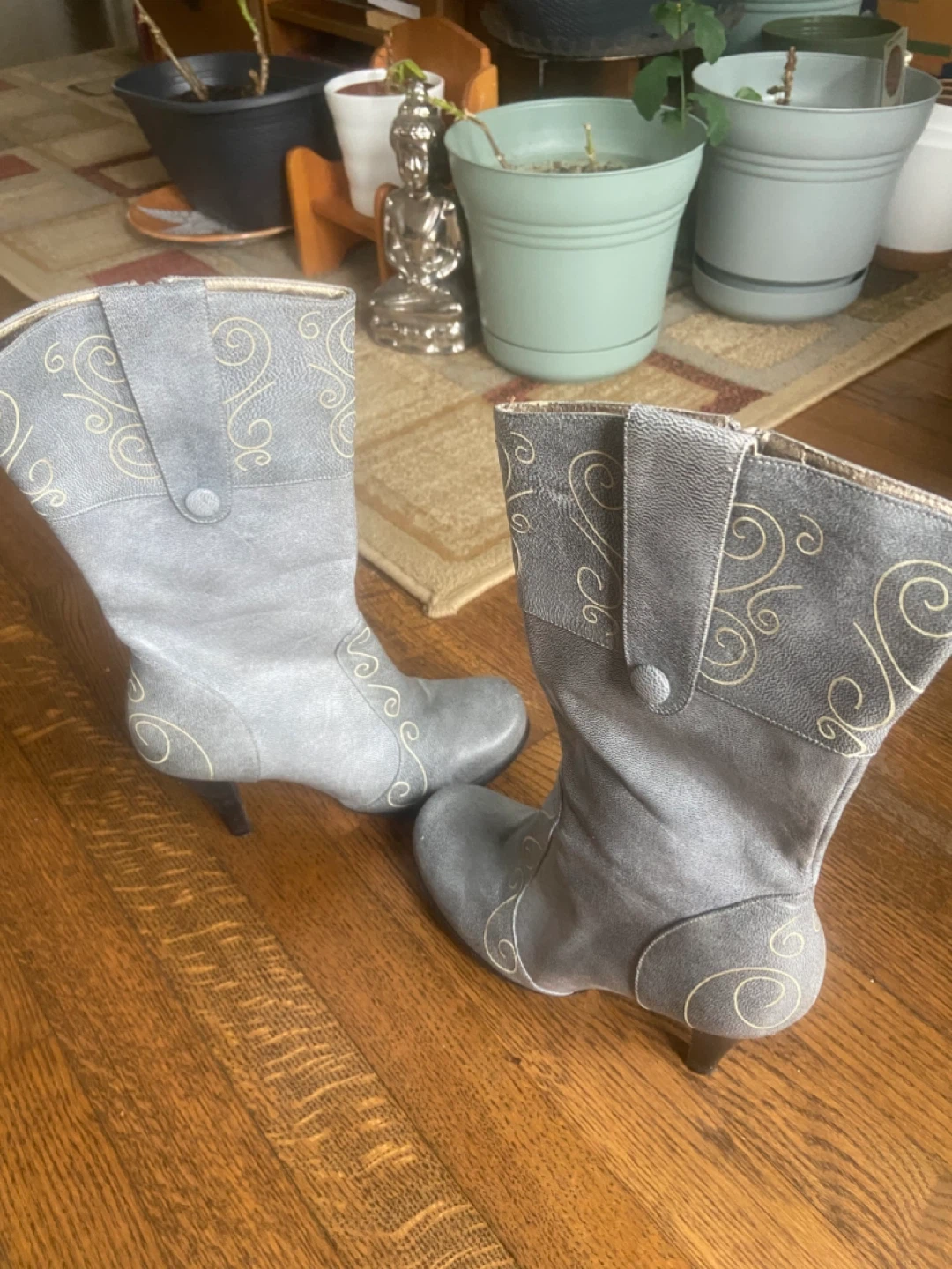 Buffalo Women's Grey Leather Boots - photo 2