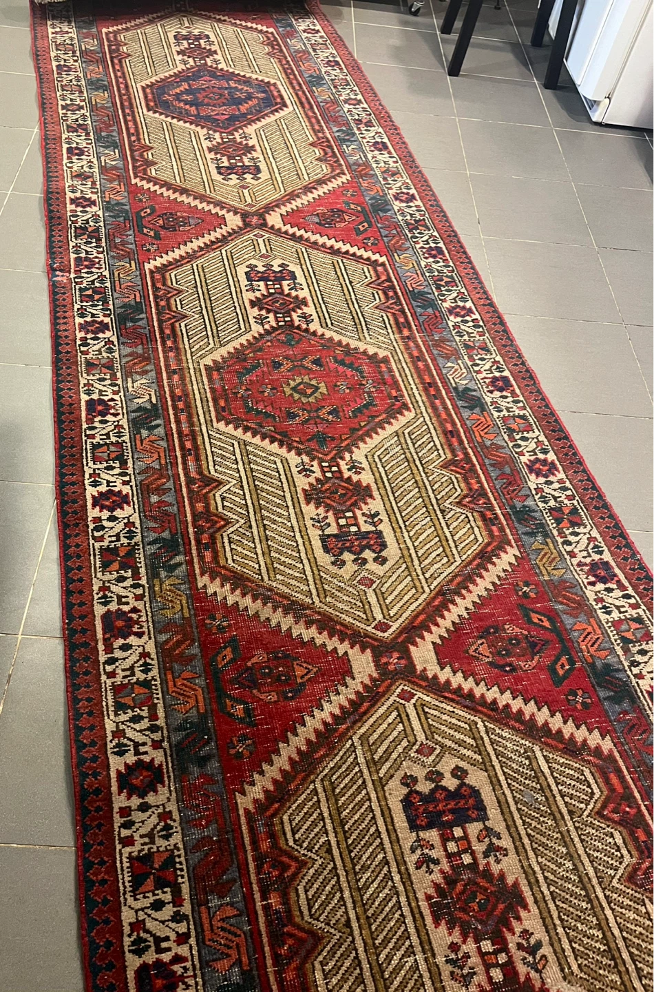 Vintage Afghan Tribal Runner Rug