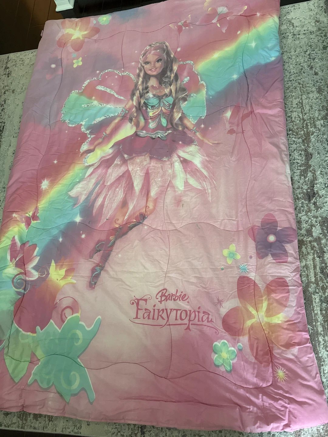 Barbie Fairytopia Sleeping comforter two sides twin
