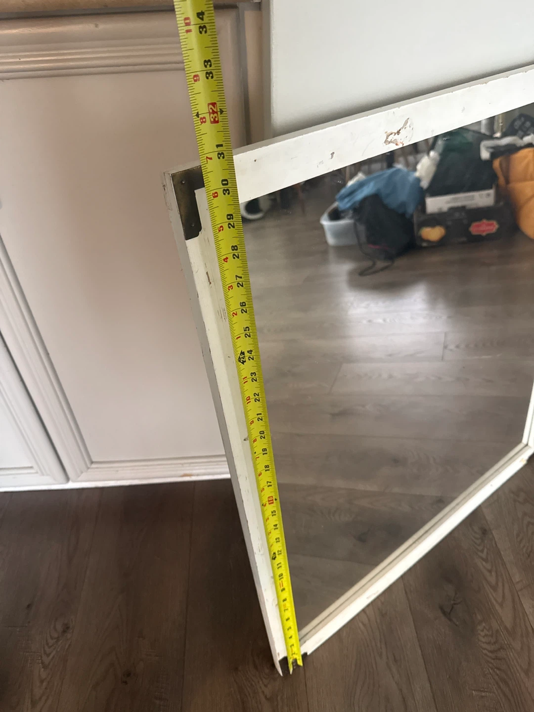 White Framed Wall Mirror - photo 3