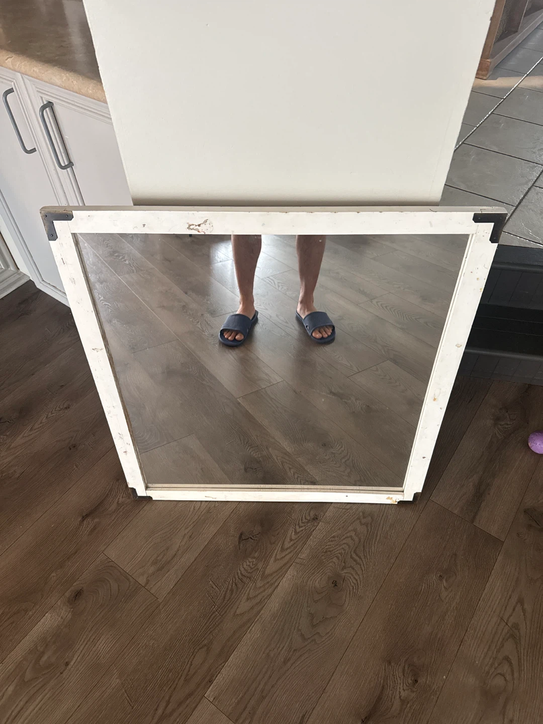 White Framed Wall Mirror
