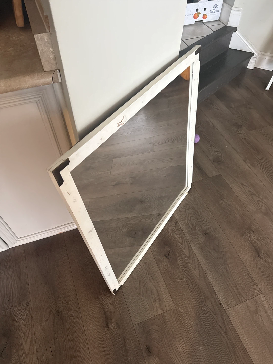 White Framed Wall Mirror - photo 2
