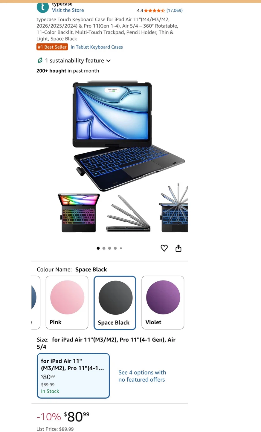 Flexbook Touch 7-in-1 Keyboard Case for iPad Air 11" / Pro 11" - photo 4