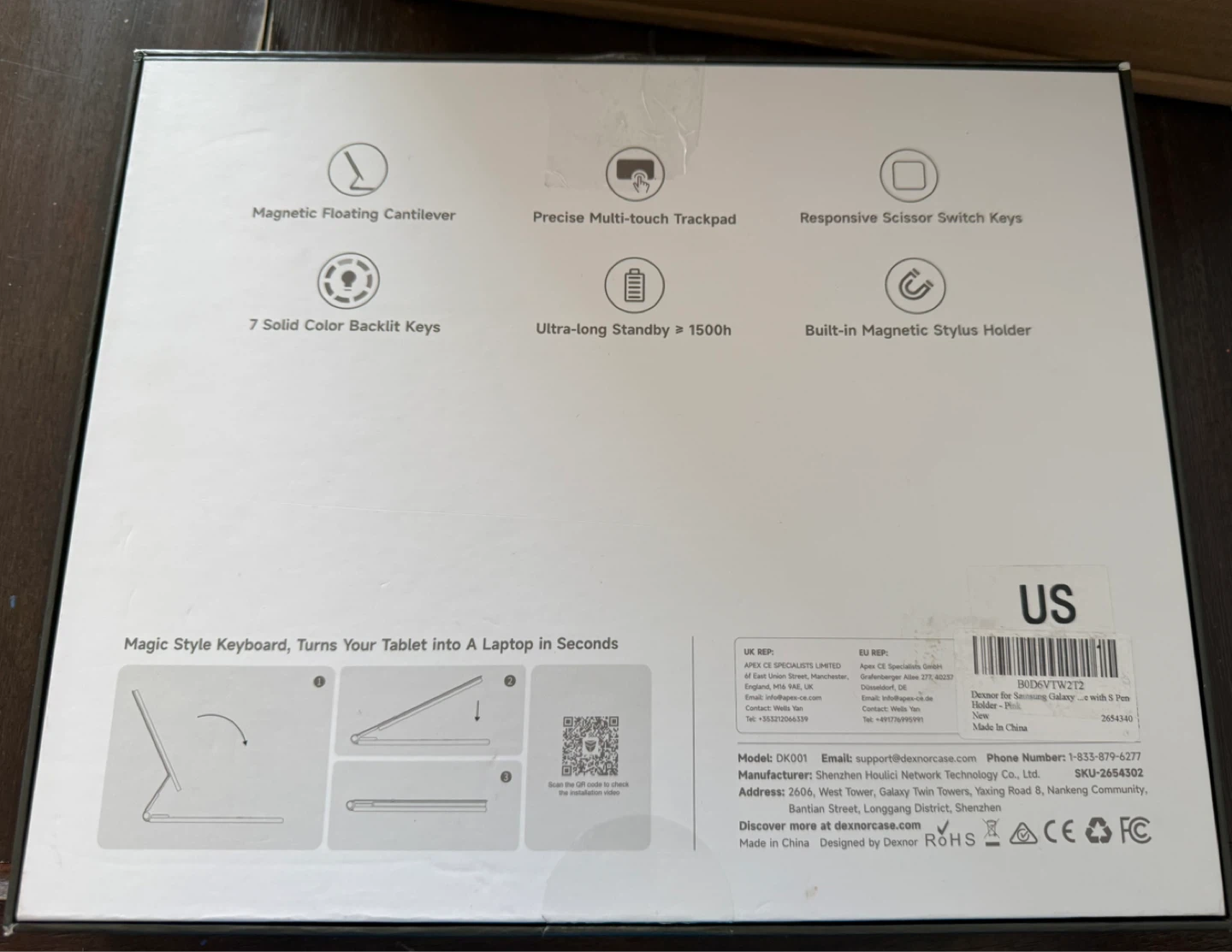 DEXNOR Magic Keyboard Case for Samsung Galaxy Tab S8/S7 - photo 4