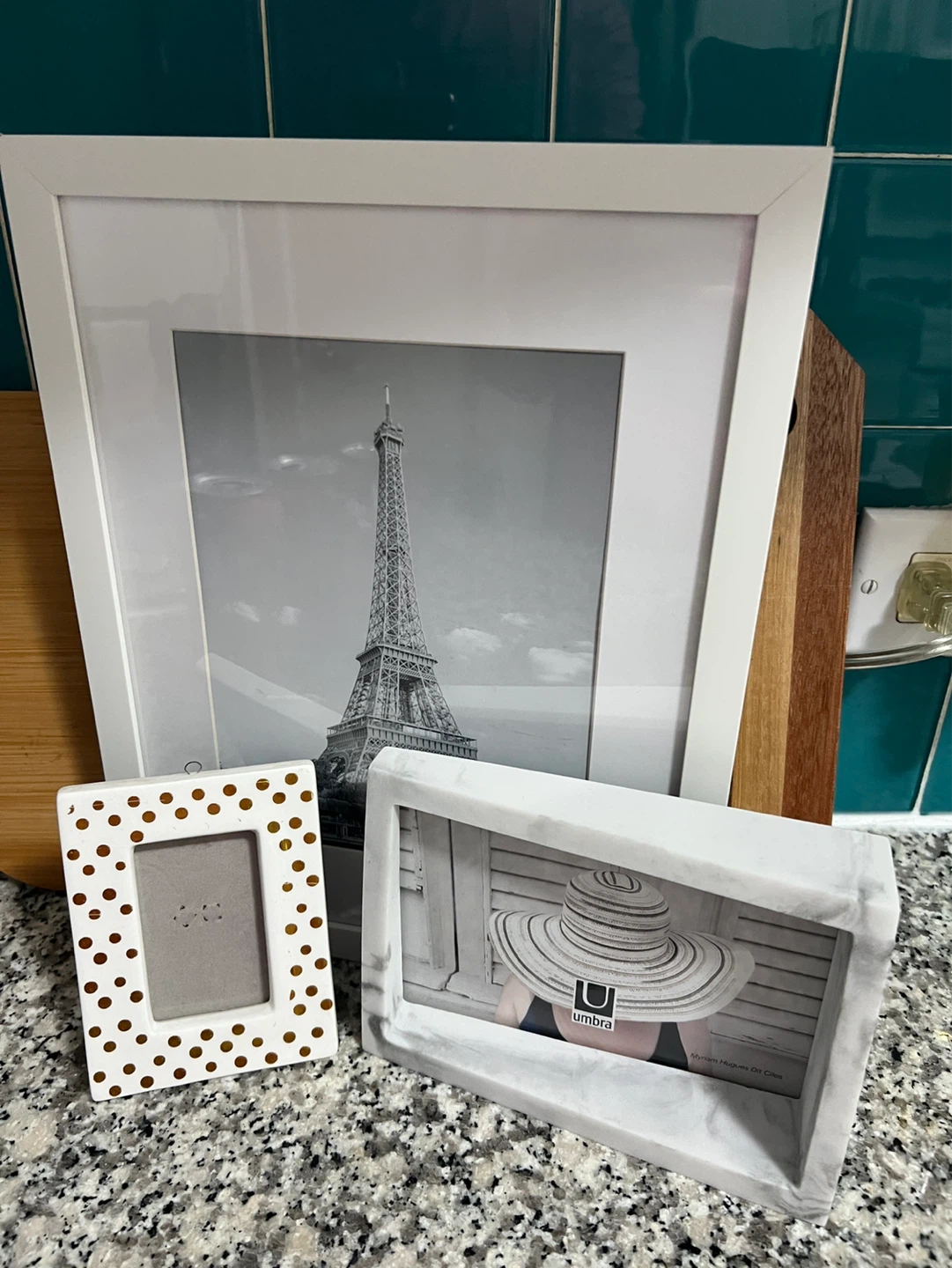 Umbra Marble Photo Frame and Polka Dot Frame