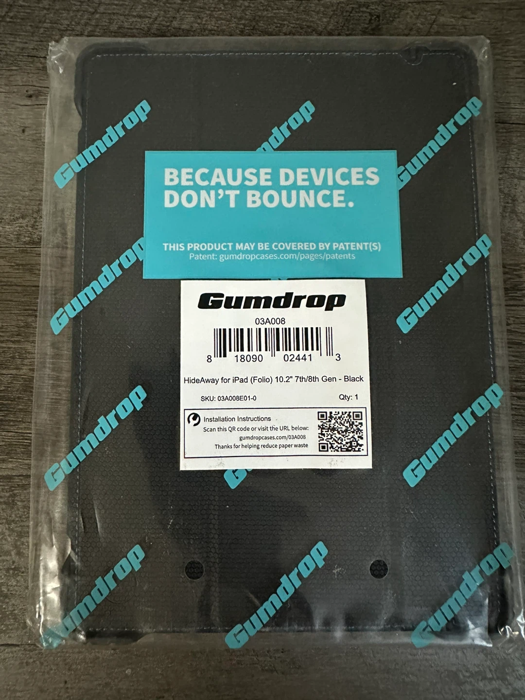Gumdrop HideAway Folio Case for iPad 10.2" (7th/8th Gen) - Black - photo 4