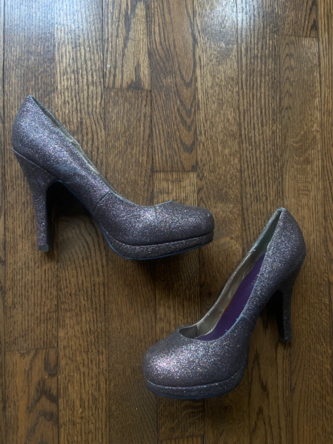 Madden Girl Glitter Heels - Size 8