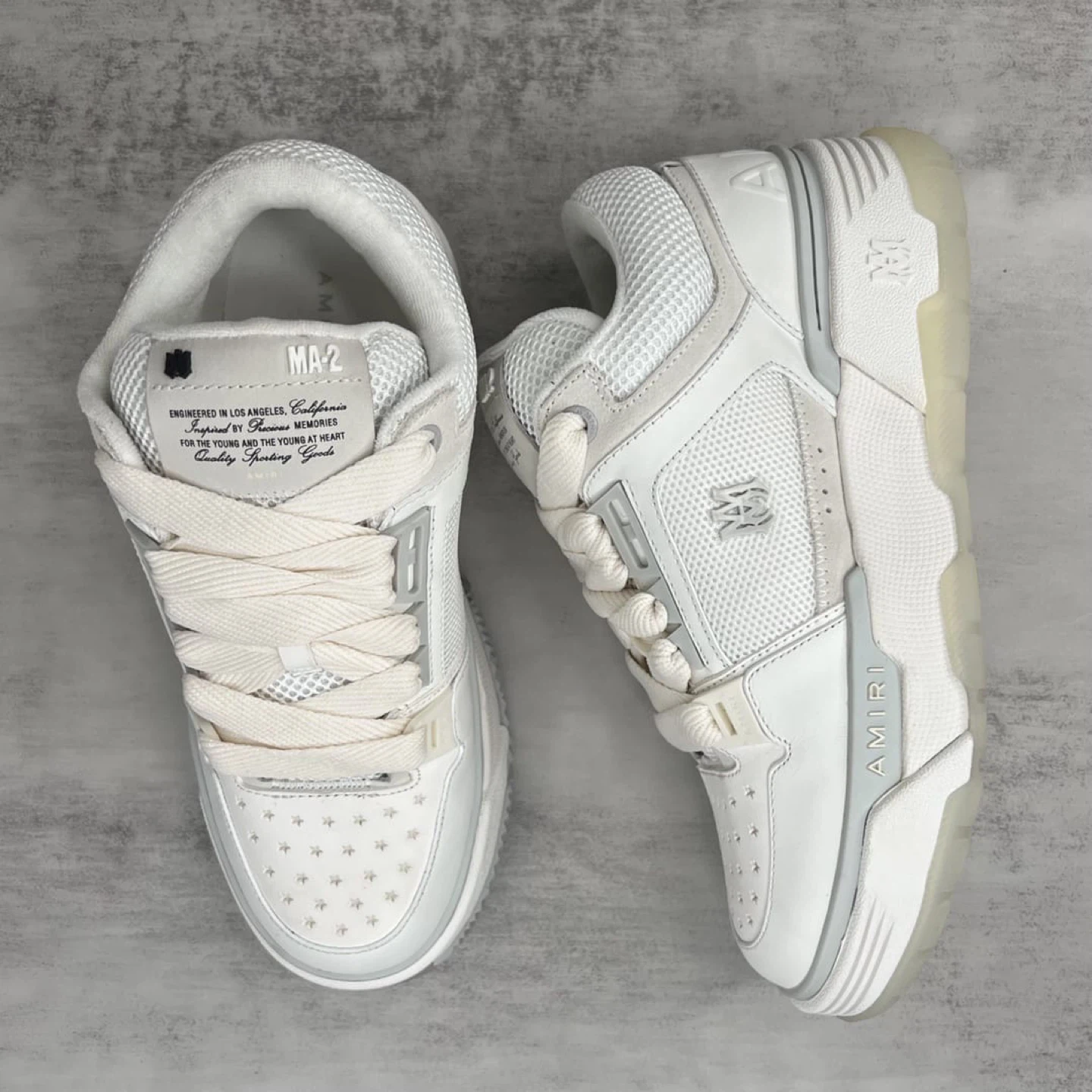 Amiri MA-2 "Engineered in Los Angeles" Sneakers White - photo 2