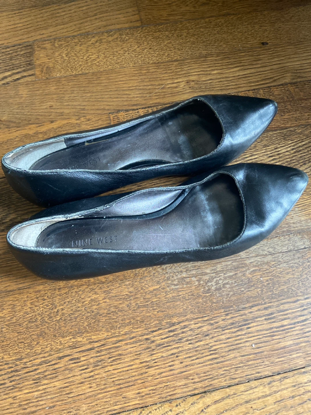 Nine West Black Leather Ballet Flats - photo 2