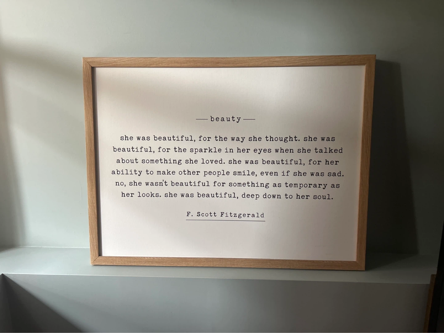 F. Scott Fitzgerald Quote Framed Wall Art