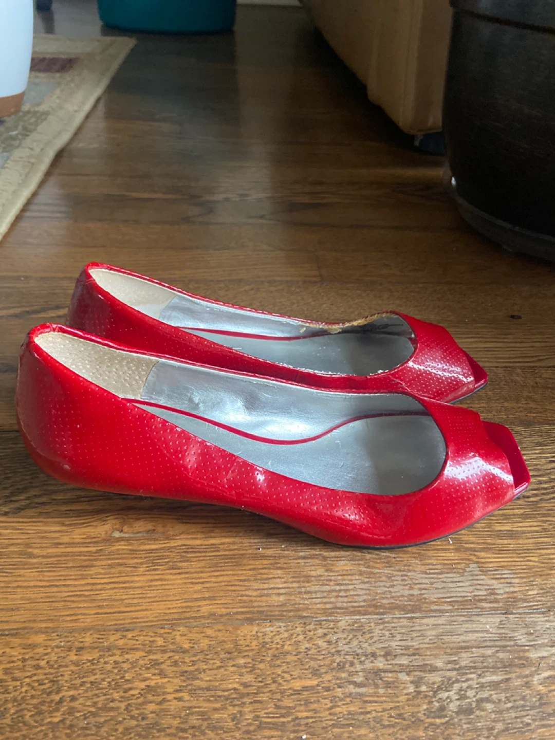 Jessica Simpson Red Peep-Toe Heels - photo 2