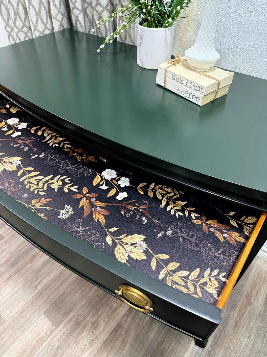 Dark Green Vintage Dresser / Accent Piece - photo 3