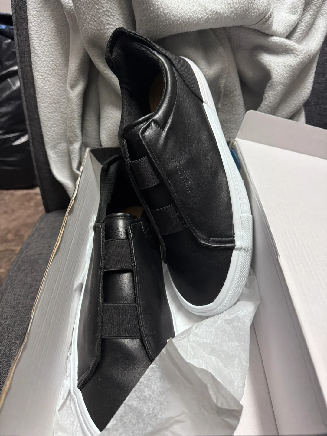 London Fog Black Slip-On Sneakers