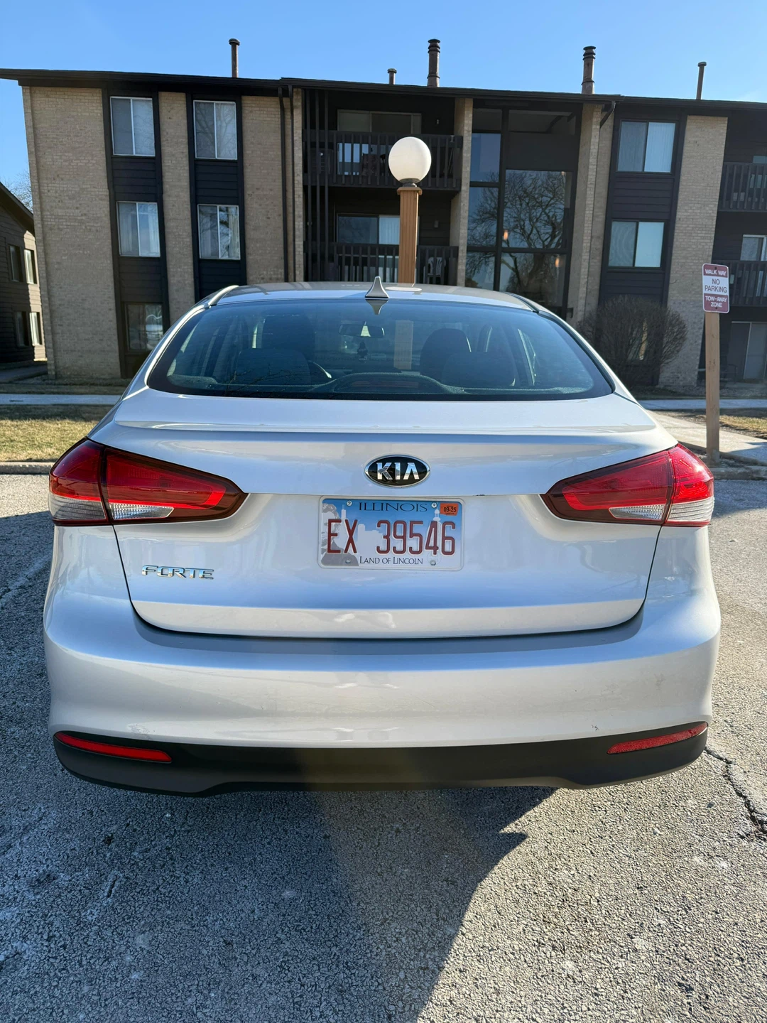 Silver Kia Forte Sedan 2017 100000 miles