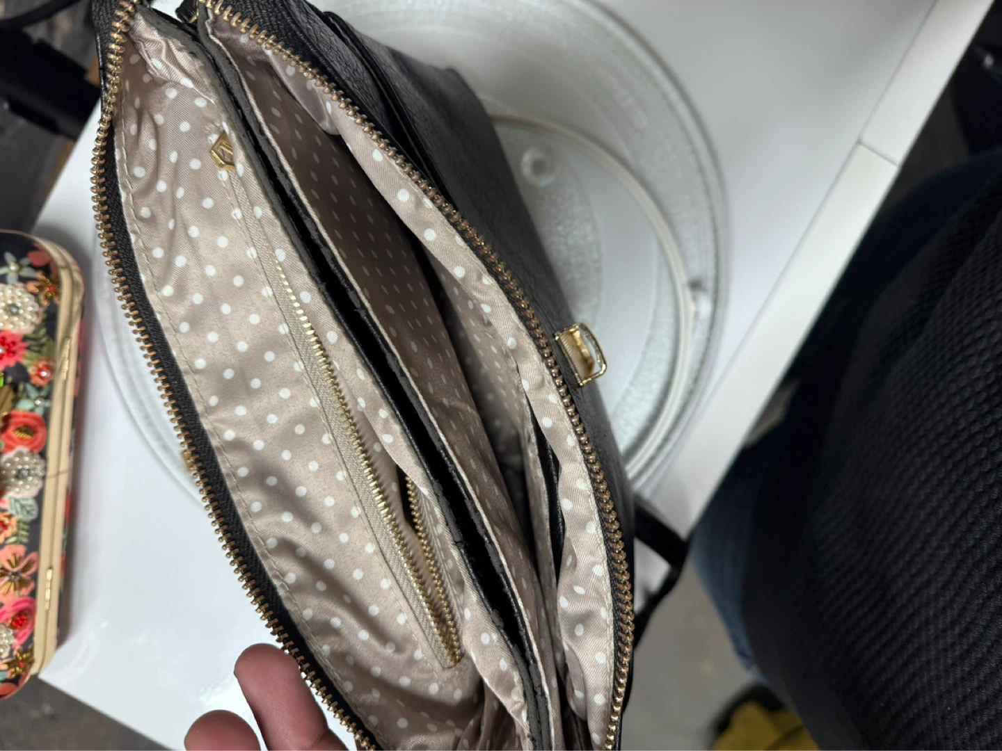 Isabelle Black Faux Leather Crossbody Clutch Bag - photo 3