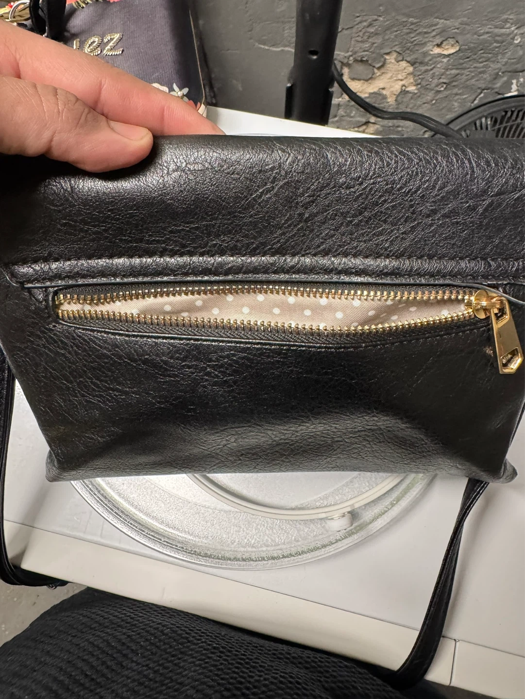 Isabelle Black Faux Leather Crossbody Clutch Bag - photo 2