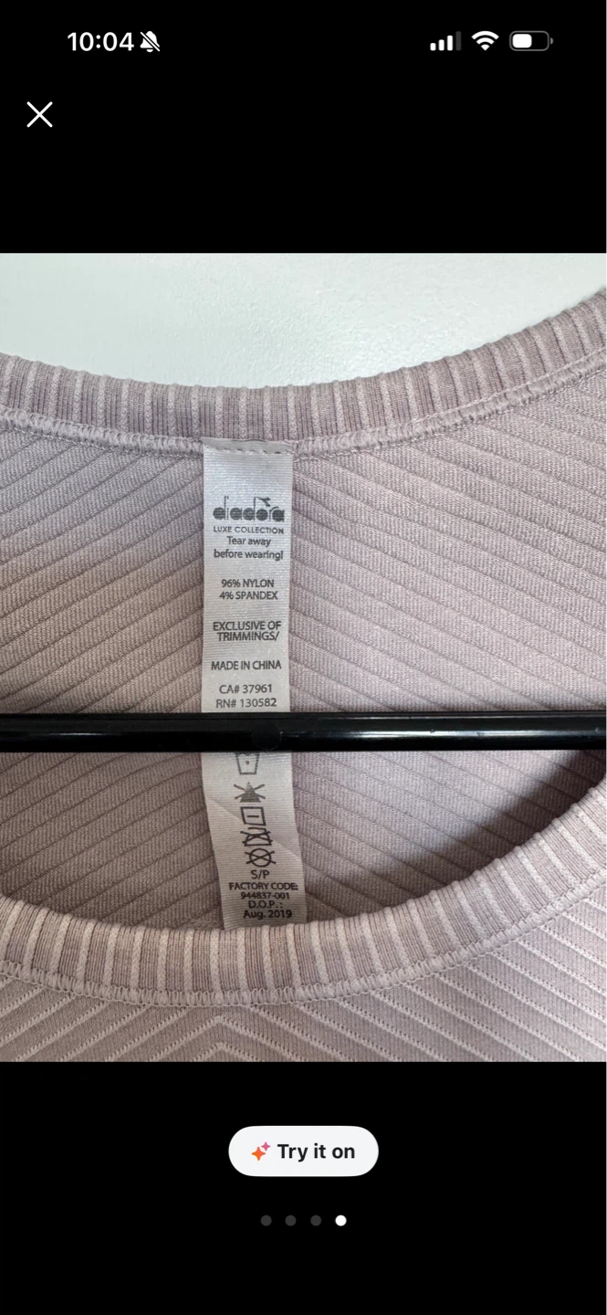 Diadora Luxe Collection Long Sleeve Top - Size S - photo 5