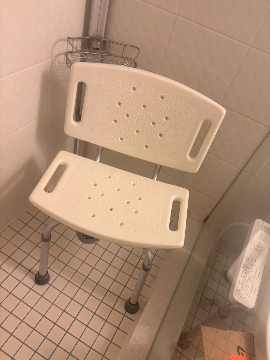 Shower Chair and Corner Caddy