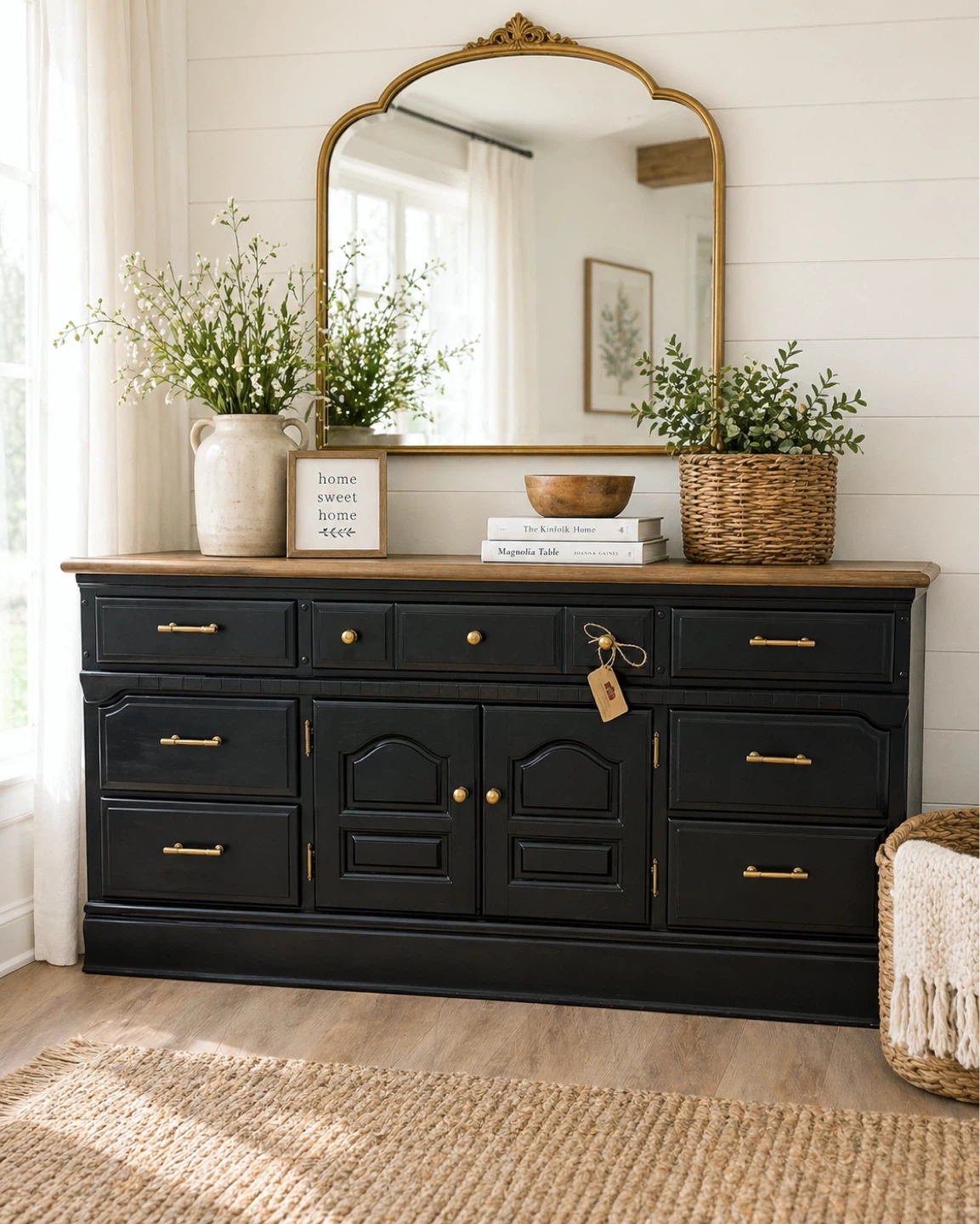 Refinished Black Sideboard / TV Stand