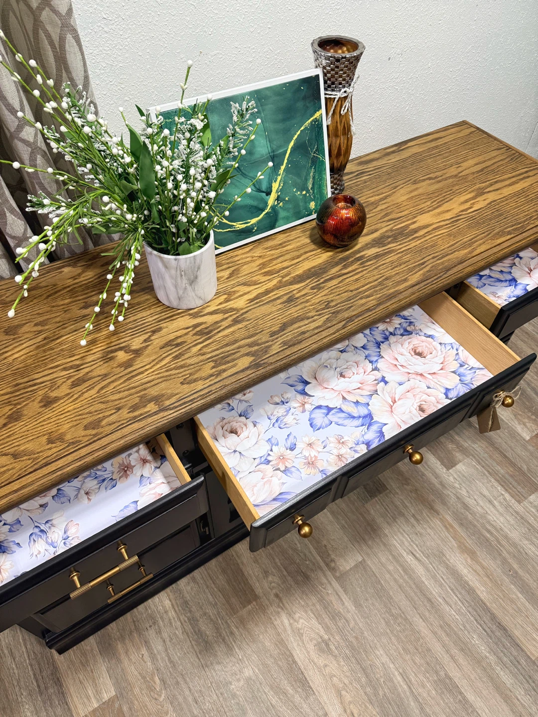 Refinished Black Sideboard / TV Stand - photo 3