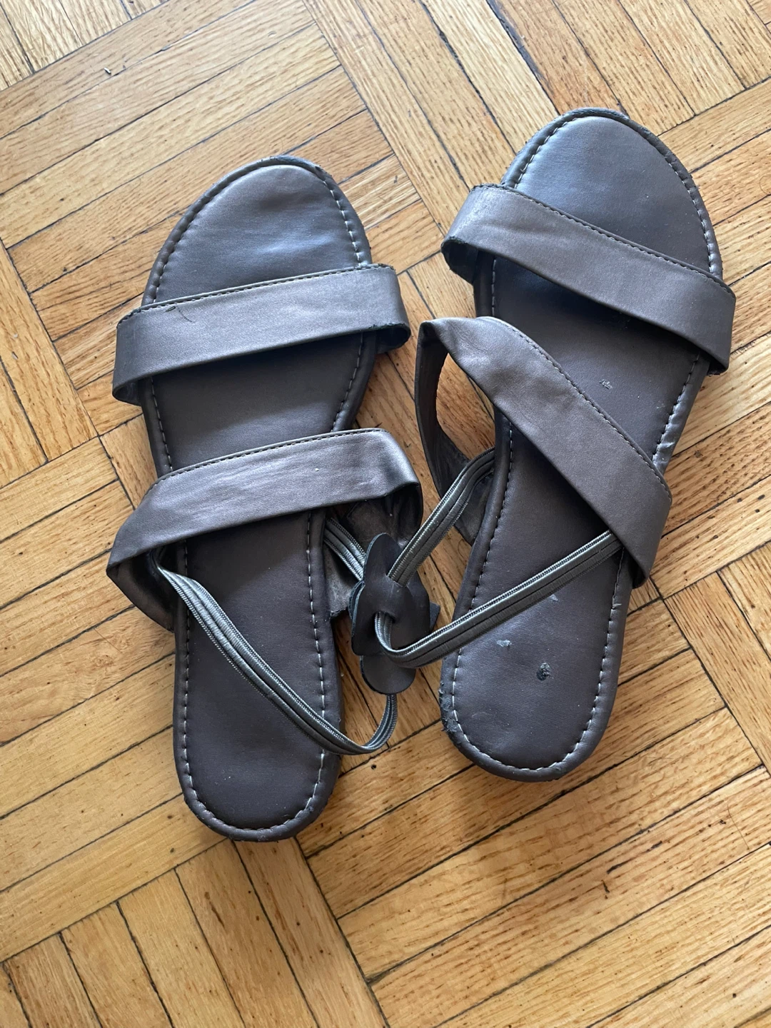 Bronze Leather-Look Sandals - Size 8 - photo 2