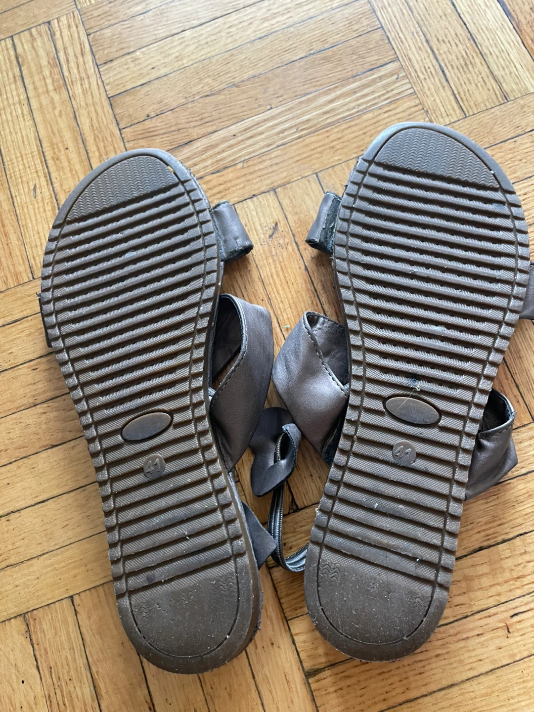 Bronze Leather-Look Sandals - Size 8 - photo 3