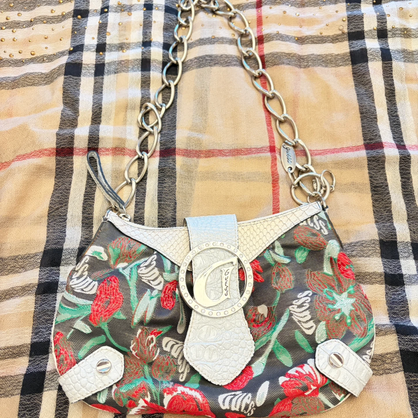 Guess Floral Shoulder Bag