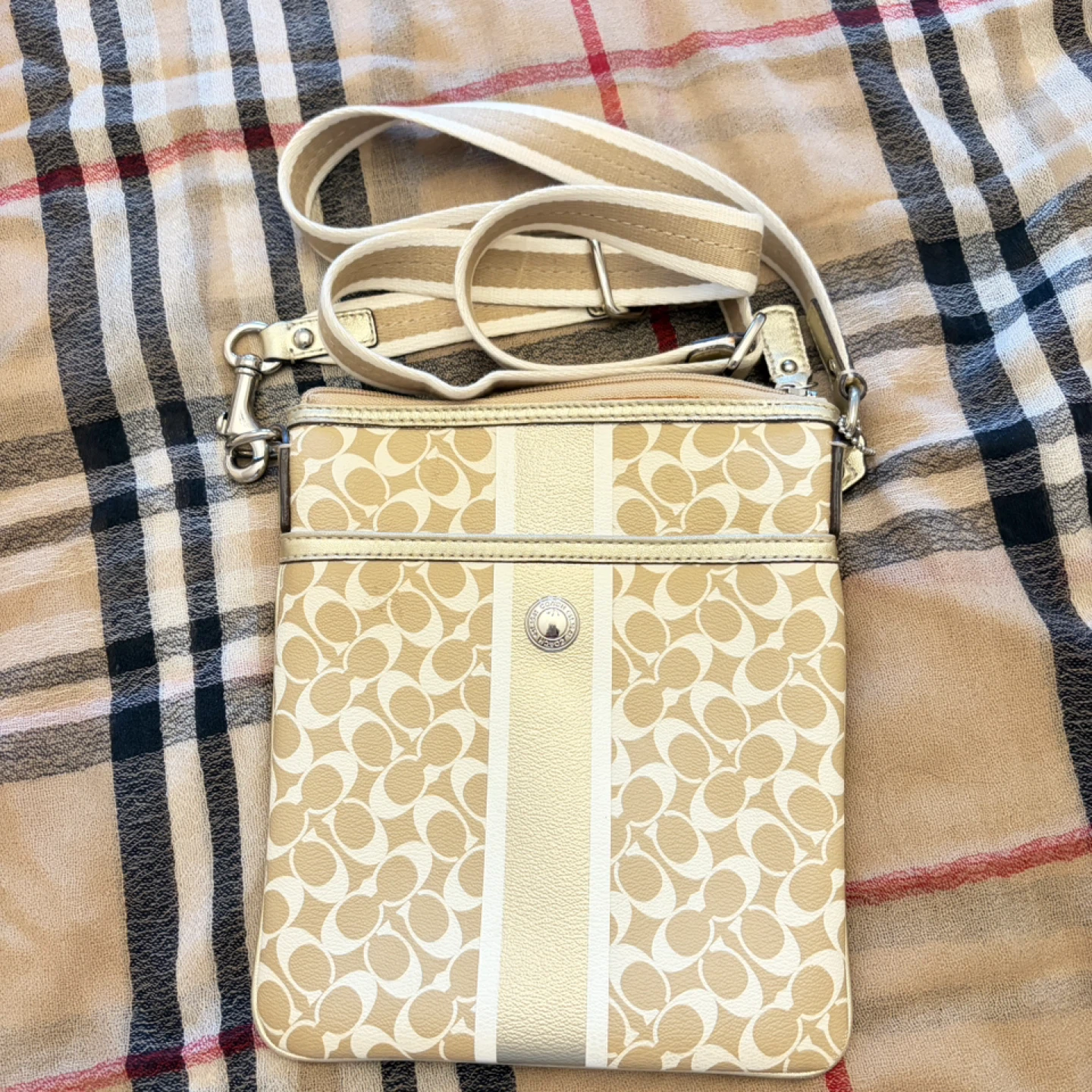 Coach Signature Monogram Crossbody Bag