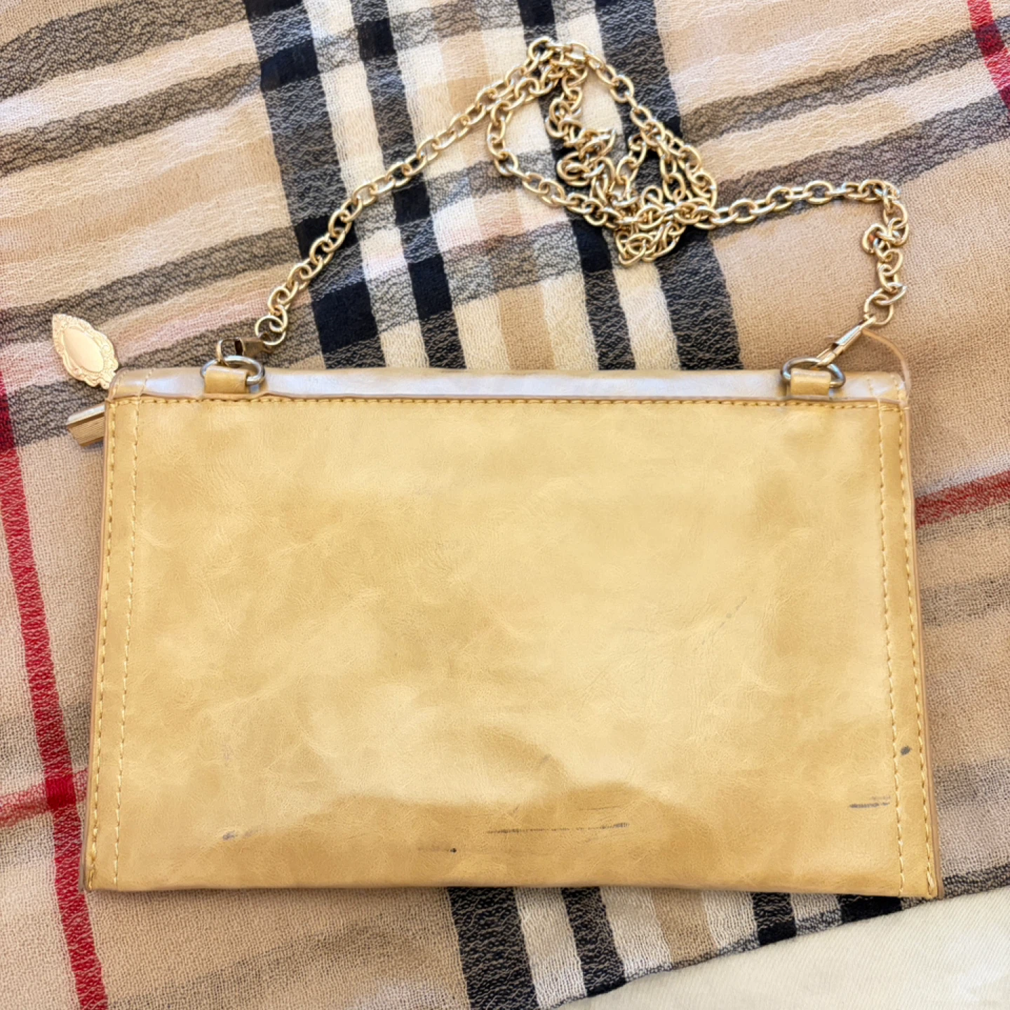 Gold Clutch Purse with Chain Strap - photo 2