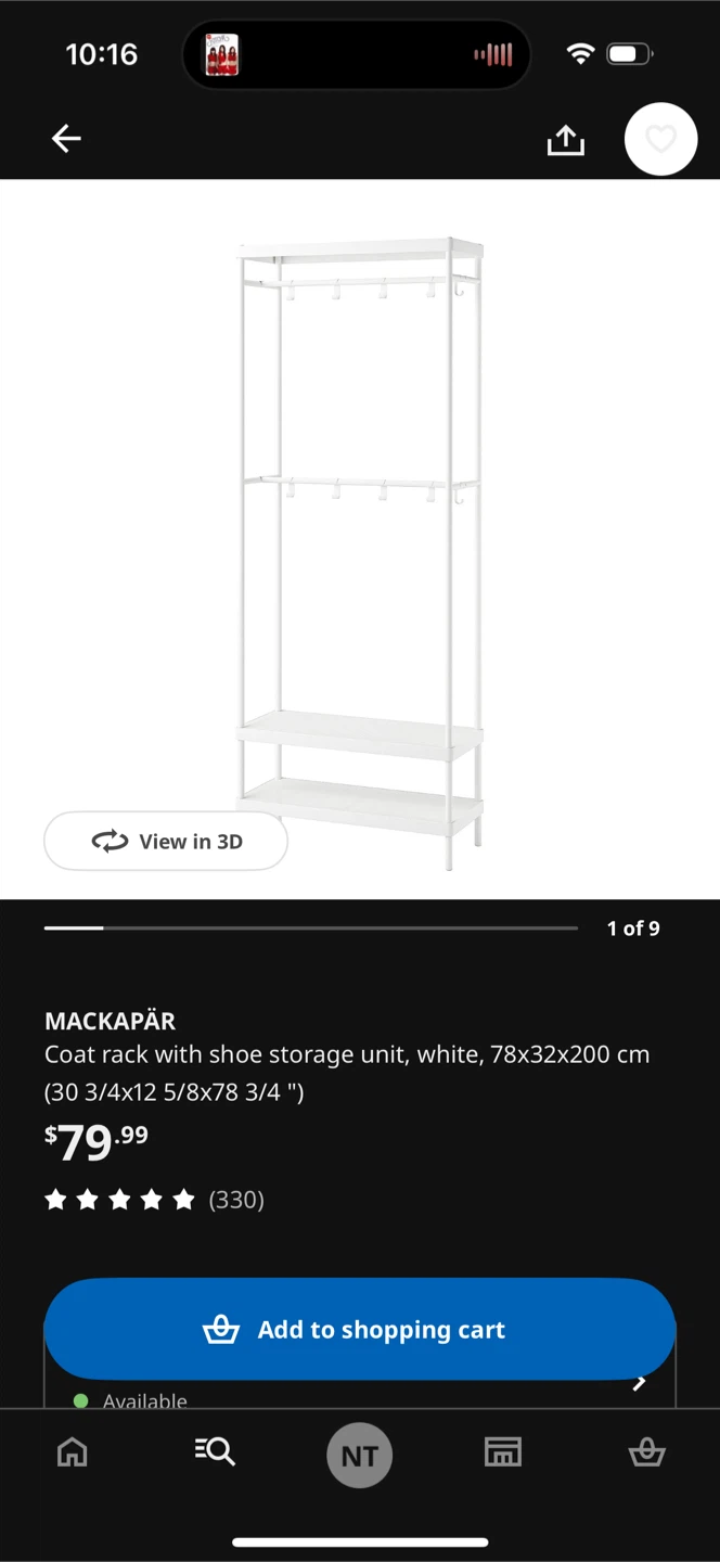IKEA MACKAPÄR Coat Rack with Shoe Storage - White - photo 3