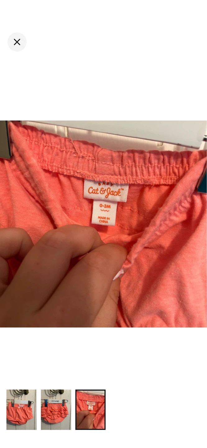 Cat & Jack Baby Bloomers 0-3M Coral Ruffled - photo 3