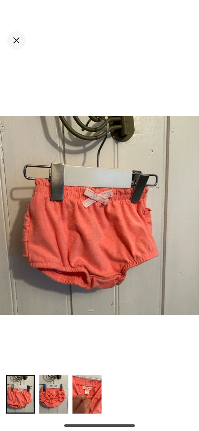 Cat & Jack Baby Bloomers 0-3M Coral Ruffled