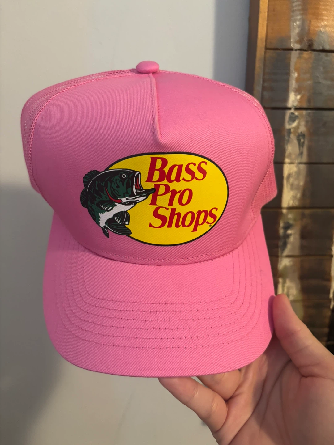 Bass Pro Shops Pink Mesh Trucker Hat
