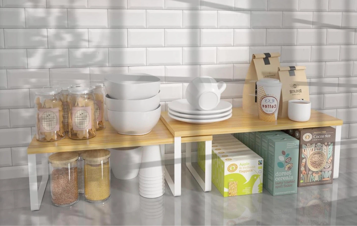 Stackable Bamboo Shelving Unit