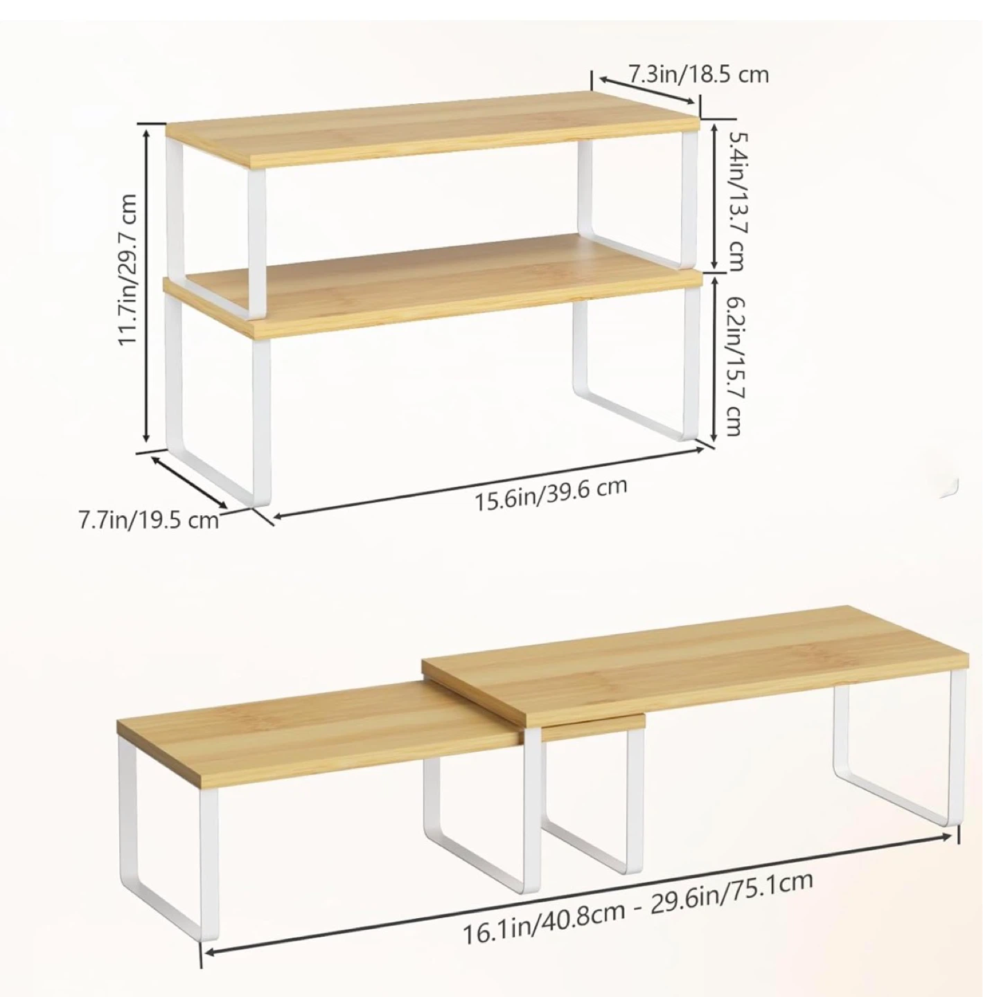 Stackable Bamboo Shelving Unit - photo 2