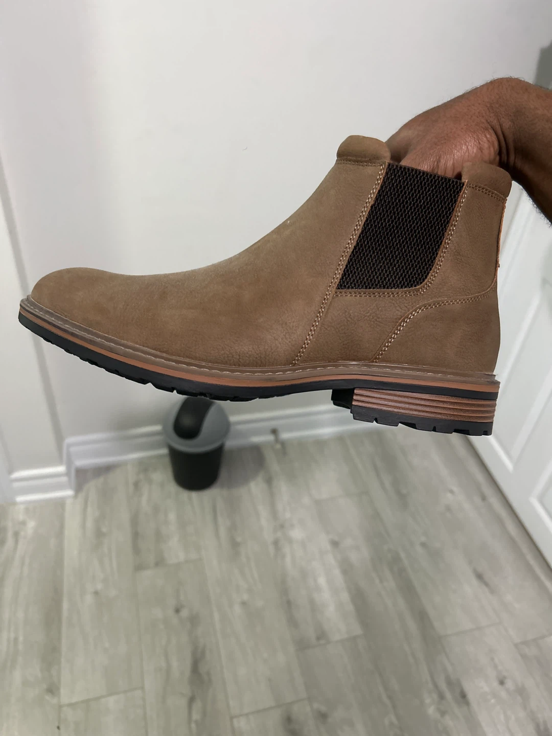 Perry Ellis Brown Leather Chelsea Boots - Size 10 - photo 4