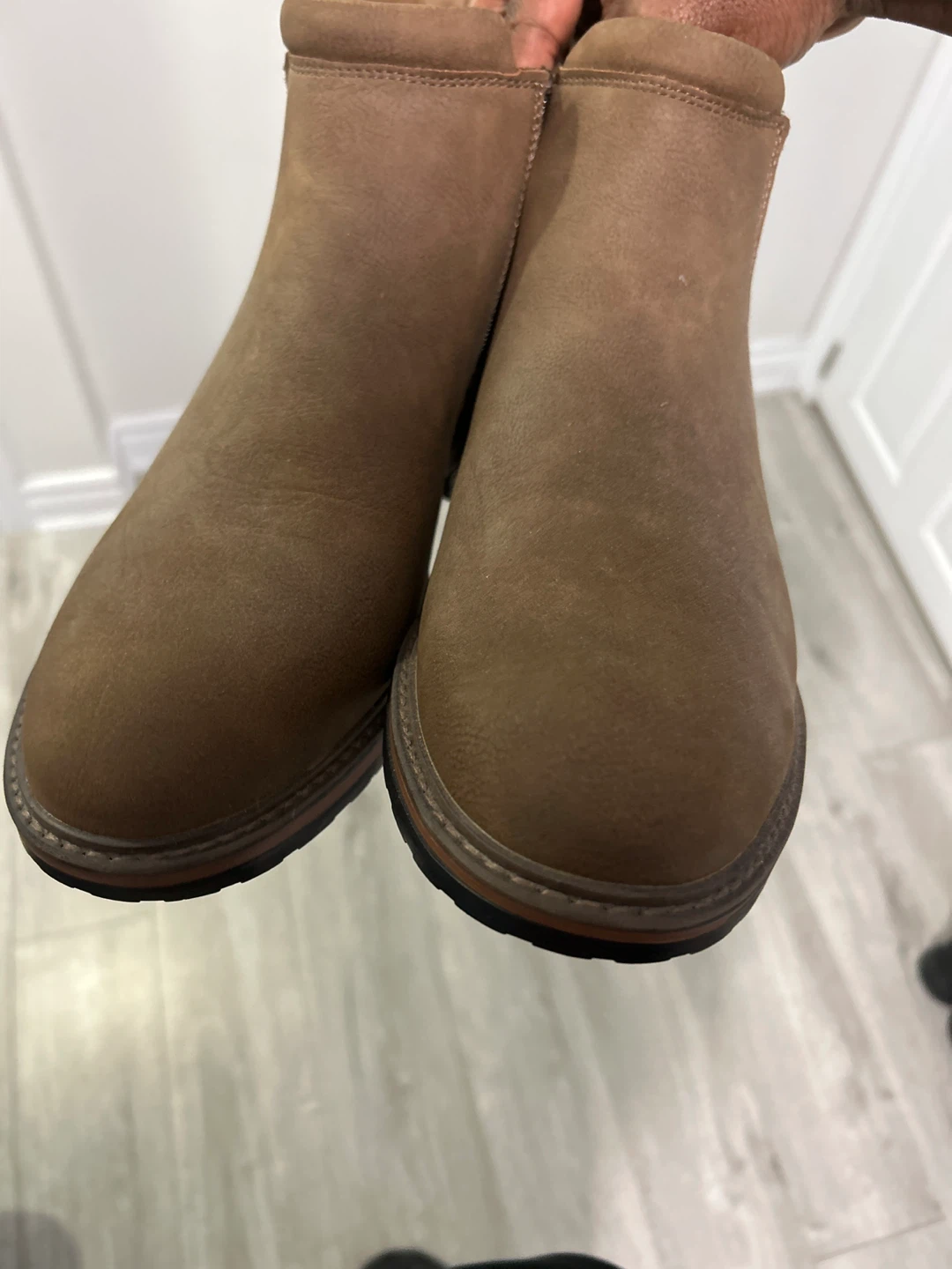 Perry Ellis Brown Leather Chelsea Boots - Size 10 - photo 5