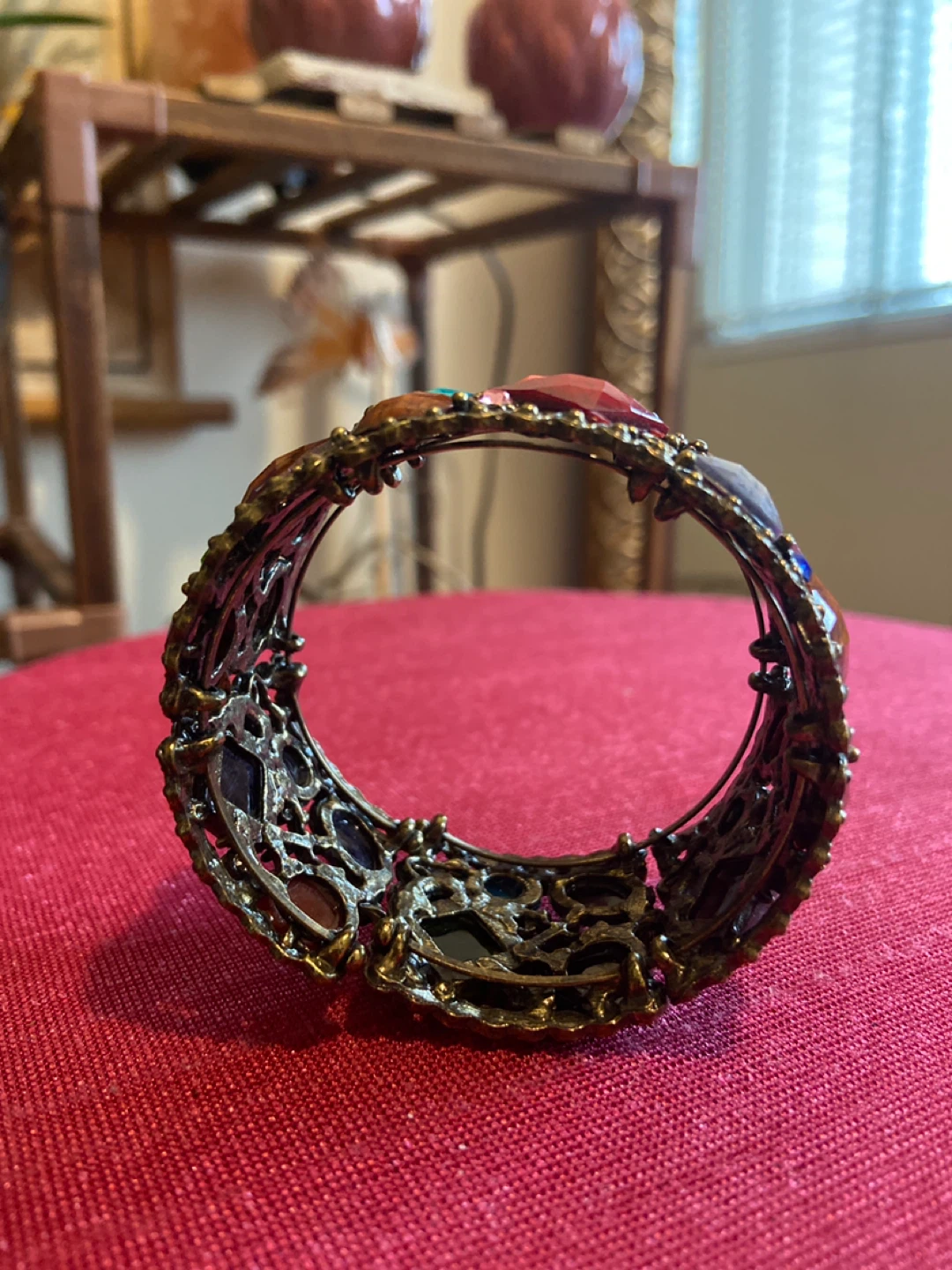 Multicolour Gemstone Bangle Bracelet - photo 4