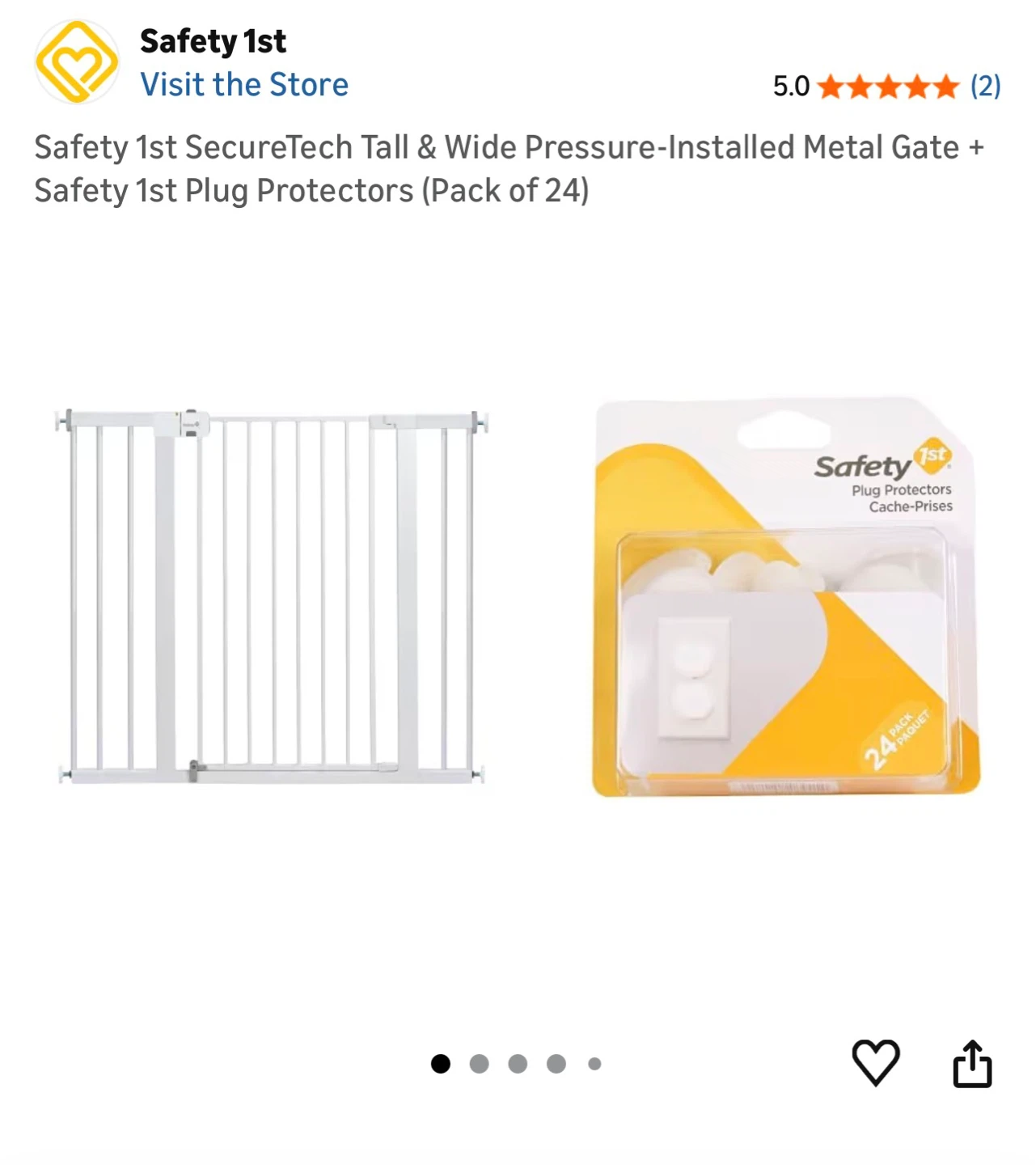Safety 1st Tall & Wide Pressure-Mounted Metal Gate