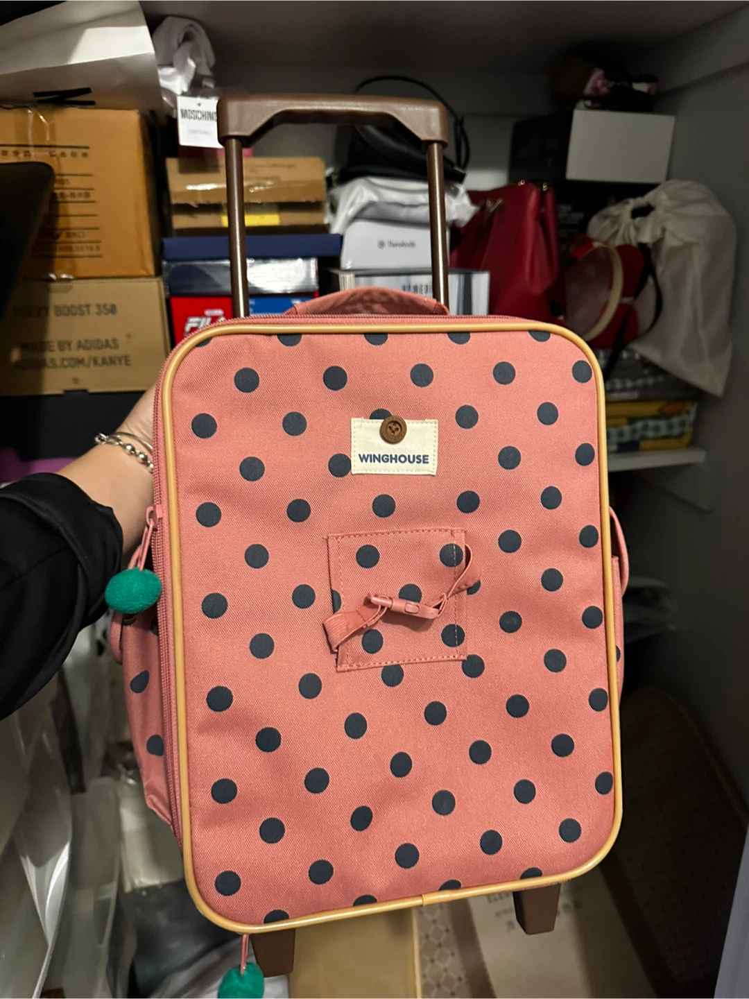 WINGHOUSE Polka Dot Rolling Luggage