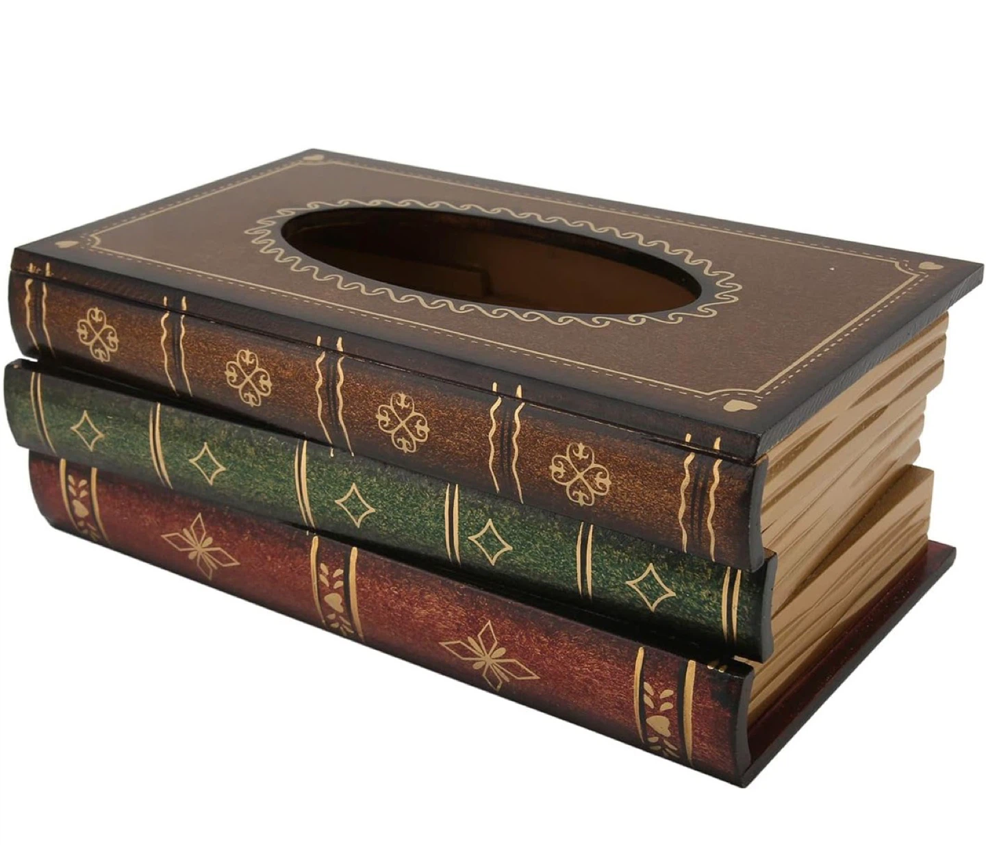 Decorative Book Tissue Box Cover
