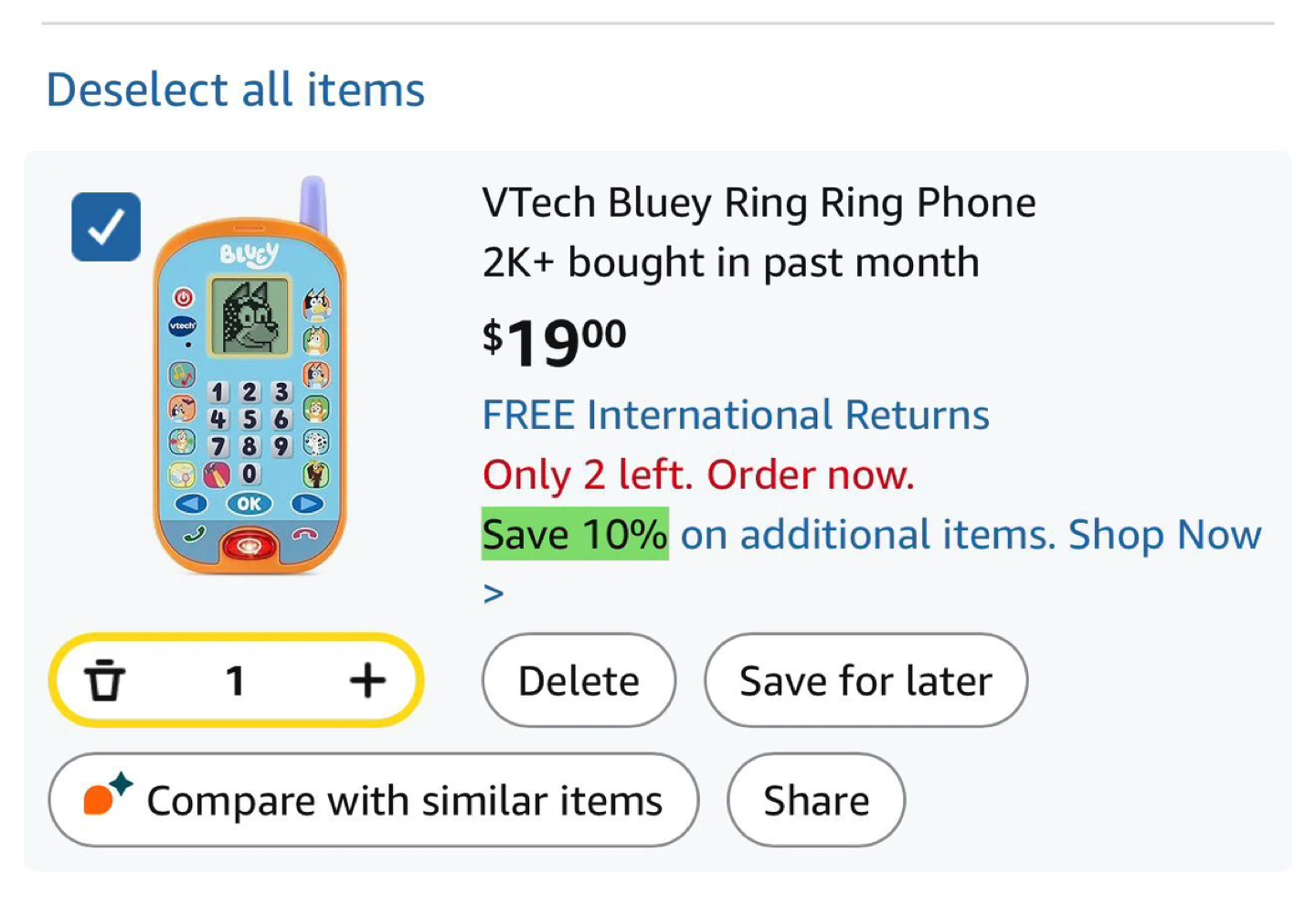 VTech Bluey Ring Ring Phone - photo 5