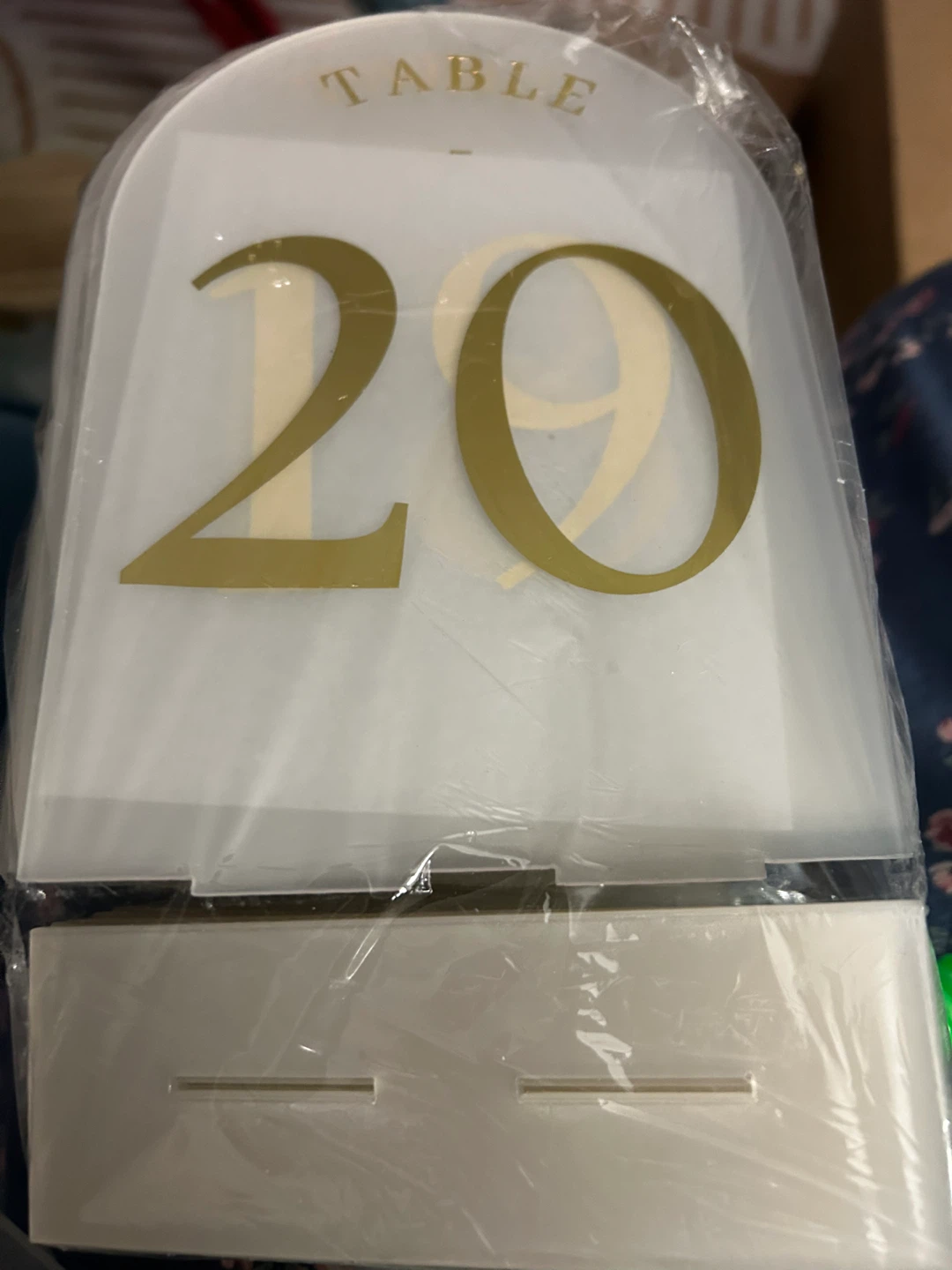 Arch Table Numbers (1-20) - Gold & White Acrylic - photo 2
