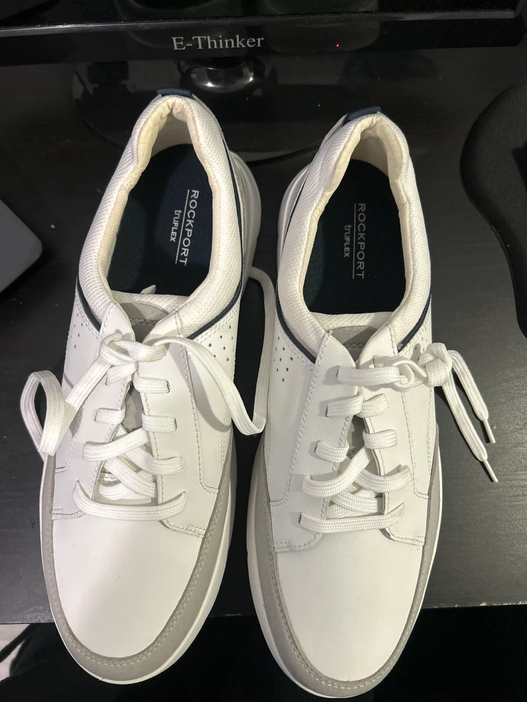 Rockport Men's White & Grey Sneakers