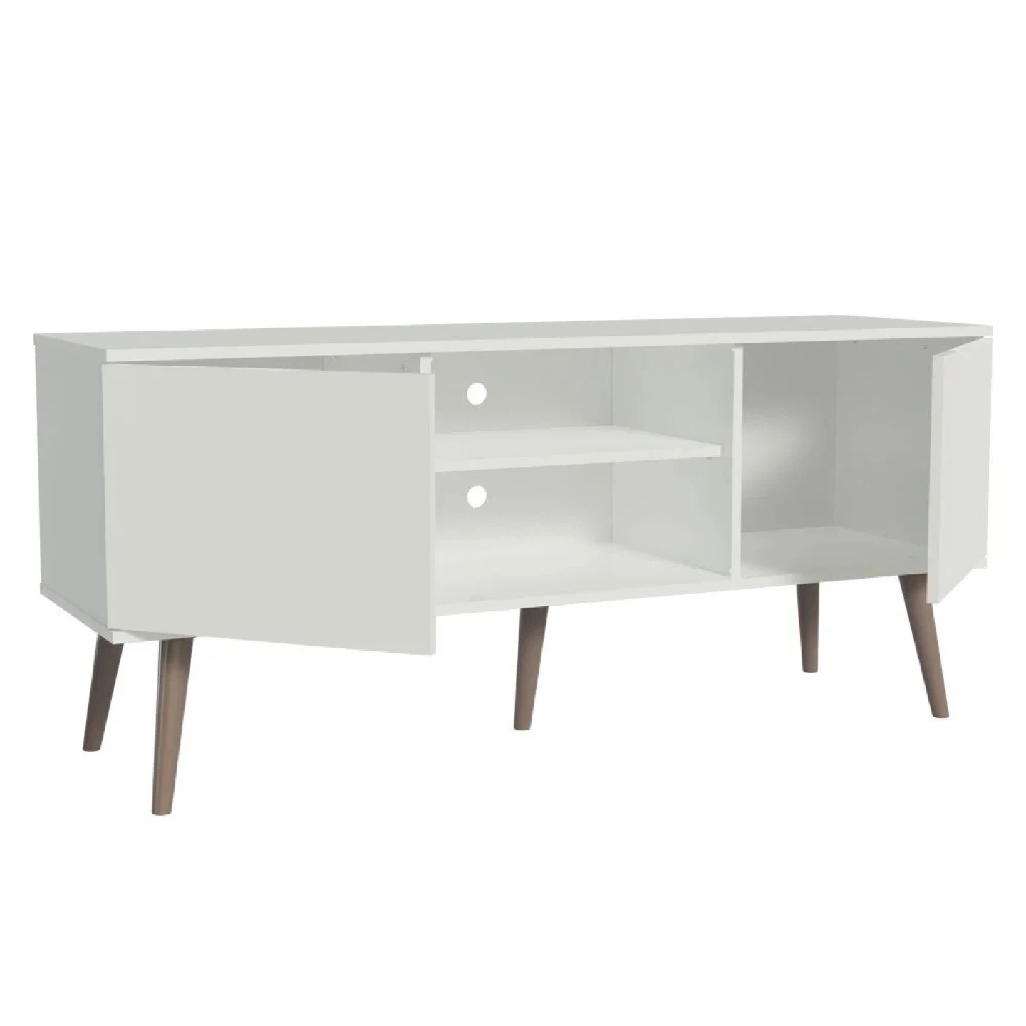 Madesa TV Stand Console with 2 Doors and 2 Shelves with Cable - photo 3